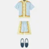 Barocco Pinstripe Silk Kids Shirt
