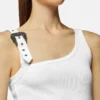 Baroque Buckle Ribbed Tank Top