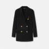 Cashmere-Blend Double-Breasted Peacoat
