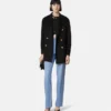 Cashmere-Blend Double-Breasted Peacoat