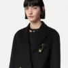 Cashmere-Blend Double-Breasted Peacoat