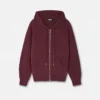 Cashmere-Wool Knit Zip Hoodie