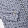 Checked Wool Flannel Zip Overshirt