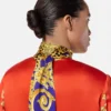 Cheetah Barocco Silk Lavalli&egrave;re Shirt