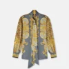 Cheetah Foulard Silk Lavalli&egrave;re Shirt