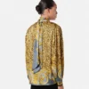 Cheetah Foulard Silk Lavalli&egrave;re Shirt