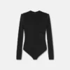 Deep V-Neck Crépe Bodysuit