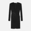 Deep V-Neck Crépe Mini Dress