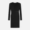 Deep V-Neck Crépe Mini Dress