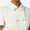 Double-Wool Crépe Fitted Jacket