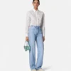 Embellished High-Waist Regular-Fit Jeans