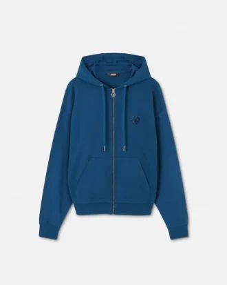 Embroidered Cotton-Jersey Zip Hoodie Embroidered Cotton-Jersey Zip Hoodie