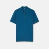 Embroidered Cotton-Piqu&eacute; Half-Zip Polo
