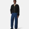 Embroidered Wool Knit Zip Sweater