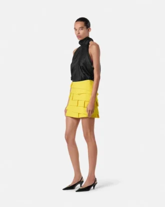 Envers-Satin Fitted Mini Skirt
