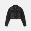 Floral V-Emblem Denim Jacket
