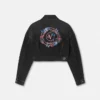 Floral V-Emblem Denim Jacket