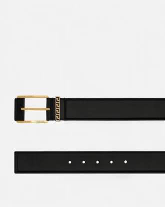 Greca Leather Belt 4 cm Greca Leather Belt 4 cm