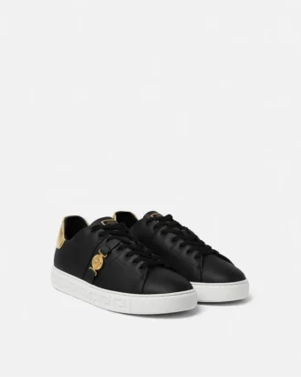 Greca Leather Sneakers Greca Leather Sneakers