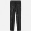 Jacquard Wool-Viscose Slim Formal Pants