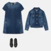 Kids Lasered Denim Dress