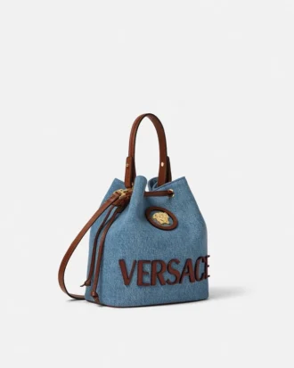 La Medusa Denim Bucket Bag
