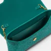 La Medusa Embellished Satin Clutch