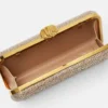 La Medusa Embellished Satin Clutch