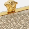 La Medusa Embellished Satin Clutch