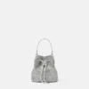 La Medusa Embellished Satin Mini Bucket Bag