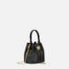 La Medusa Embellished Satin Mini Bucket Bag