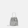 La Medusa Embellished Satin Mini Bucket Bag