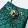 La Medusa Embellished Satin Mini Bucket Bag
