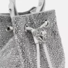 La Medusa Embellished Satin Mini Bucket Bag