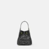 La Medusa Embellished Satin Mini Bucket Bag