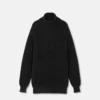 Logo Knit Long Turtleneck Sweater