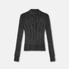 Lurex-Blend Ribbed Knit Top