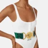 Medusa ’95 Croc-Effect Belt  6 cm