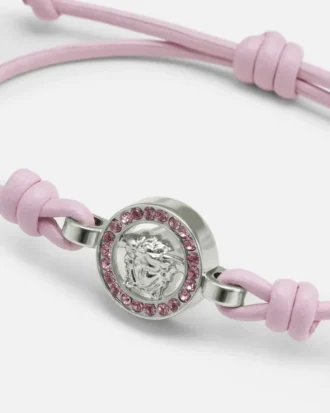 Medusa ’95 Crystal Leather Bracelet
