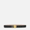 Medusa Biggie Embellished Croc-Effect Belt 3 cm