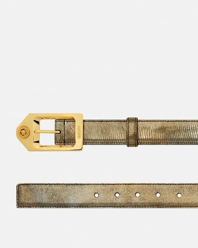 Medusa Biggie Lizard-Effect Belt 3 cm Medusa Biggie Lizard-Effect Belt 3 cm