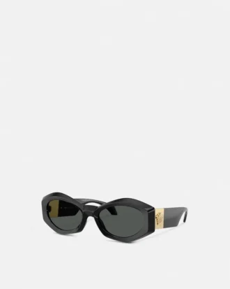 Medusa Plaque Geometric Sunglasses