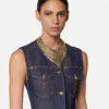 Metal Mesh Bandana Necklace