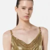 Metal Mesh Slip Mini Dress