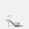 Opera Bow Metallic Sandals 85 mm