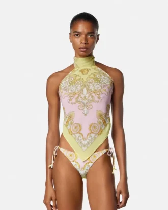 Printed Cover-Up Foulard Top