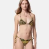 Printed Nylon-Blend Bikini Top