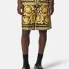 Printed Silk Twill Shorts