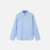 Safety Pin Logo Striped Kids Shirt