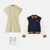 Safety Pin Logo Varsity Kids Blouson Jacket